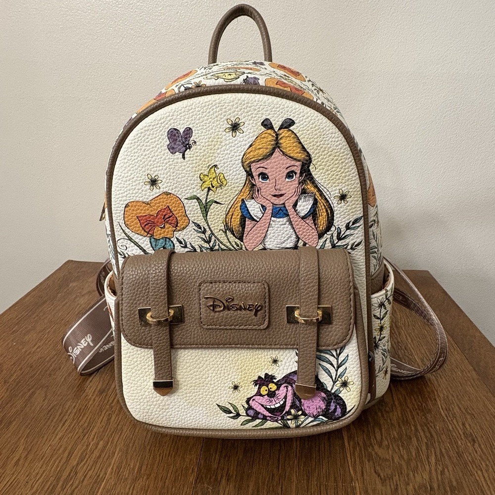Wondapop Disney Alice in Wonderland 11" Vegan Leather Fashion Mini Backpack